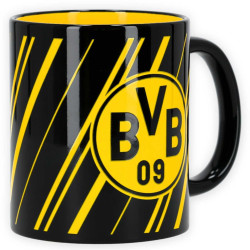 Borussia Dortmund Tasse - Streifen - schwarzgelb | Kaffeebecher | BVB 09