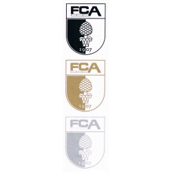 FC Augsburg Aufkleberbogen 3er Set - Wappen schwarz gold silber - Aufkleber | Sticker | FCA