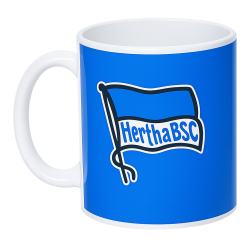 Hertha BSC Berlin Tasse - Fahne Pur - Kaffeebecher | Logo blau-weiß | HBSCB