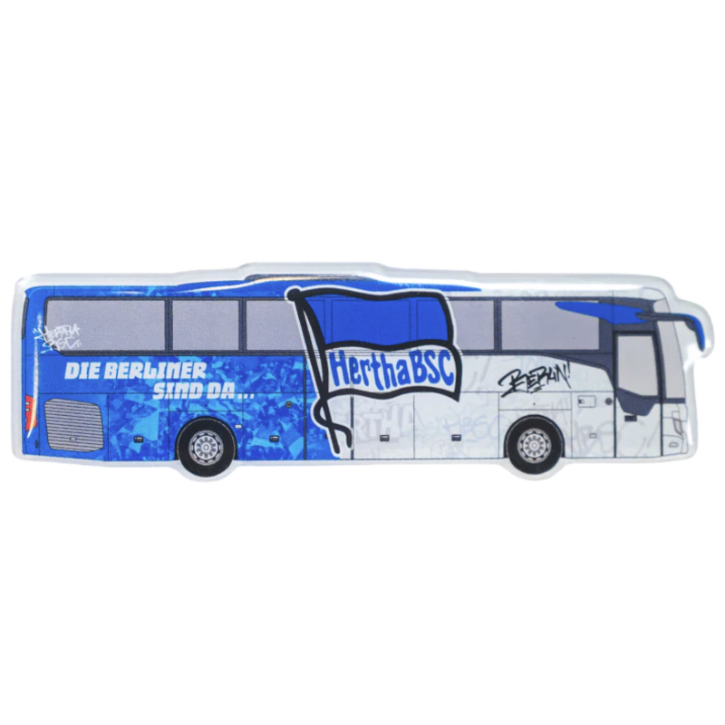 Hertha BSC Berlin Magnet - Mannschaftsbus - Kühlschrankmagnet HBSCB