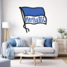 Hertha BSC Berlin Wandsticker - Fahne - Wandtattoo | XXL Logo | Wand Dekor | HBSCB
