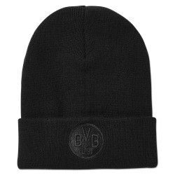 Borussia Dortmund Beanie - All Black - Mütze | schwarz | Wintermütze | Strickmütze | BVB