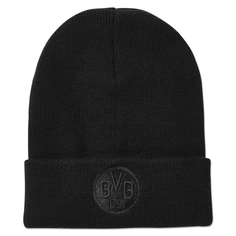 Borussia Dortmund Beanie - All Black - Mütze | schwarz | Wintermütze | Strickmütze | BVB