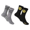 Borussia Dortmund Business Socken 2er Set schwarz & graugestreift | Gr. 39-42 | BVB 09