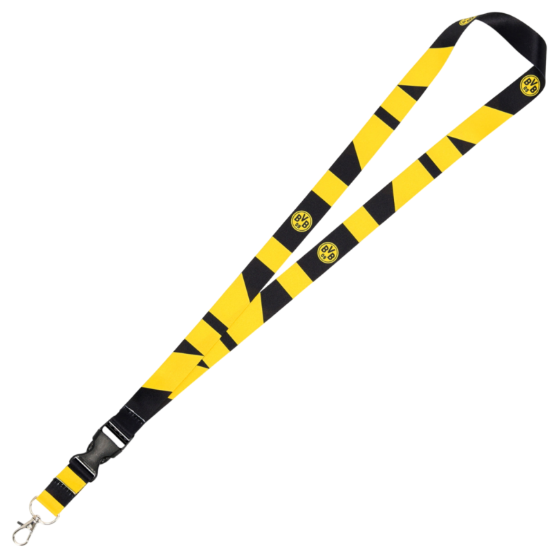 Borussia Dortmund Schlüsselband - Graphic - Lanyard | mit Karabiner | SchwarzGelb | BVB