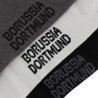 Borussia Dortmund Socken 3er Set Geschenkset Gr. 35-38 | Weiß-Grau-Schwarz | BVB 09