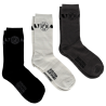 Borussia Dortmund Socken 3er Set Geschenkset Gr. 39-42 | Weiß-Grau-Schwarz | BVB 09