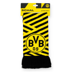Borussia Dortmund Schal - Zick Zack - schwarzgelb | Strickschal | Fanschal | BVB 09