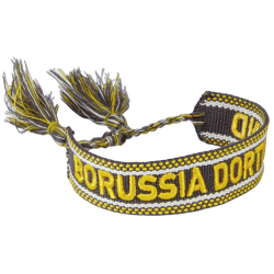 Borussia Dortmund Woven Armband mit Fransen schwarz-gelb Freundschaftsband | Band |Stoffarmband | BVB 09