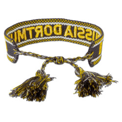 Borussia Dortmund Woven Armband mit Fransen schwarz-gelb Freundschaftsband | Band |Stoffarmband | BVB 09