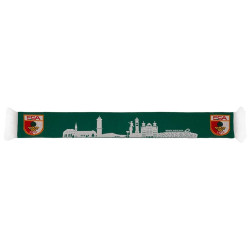 FC Augsburg Schal - Skyline - grün | Strickschal | Fanschal | FCA