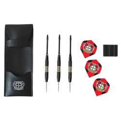Bayer 04 Leverkusen Dartpfeile mit Etui und Flights | Steeldarts | Dart Pfeile | B04