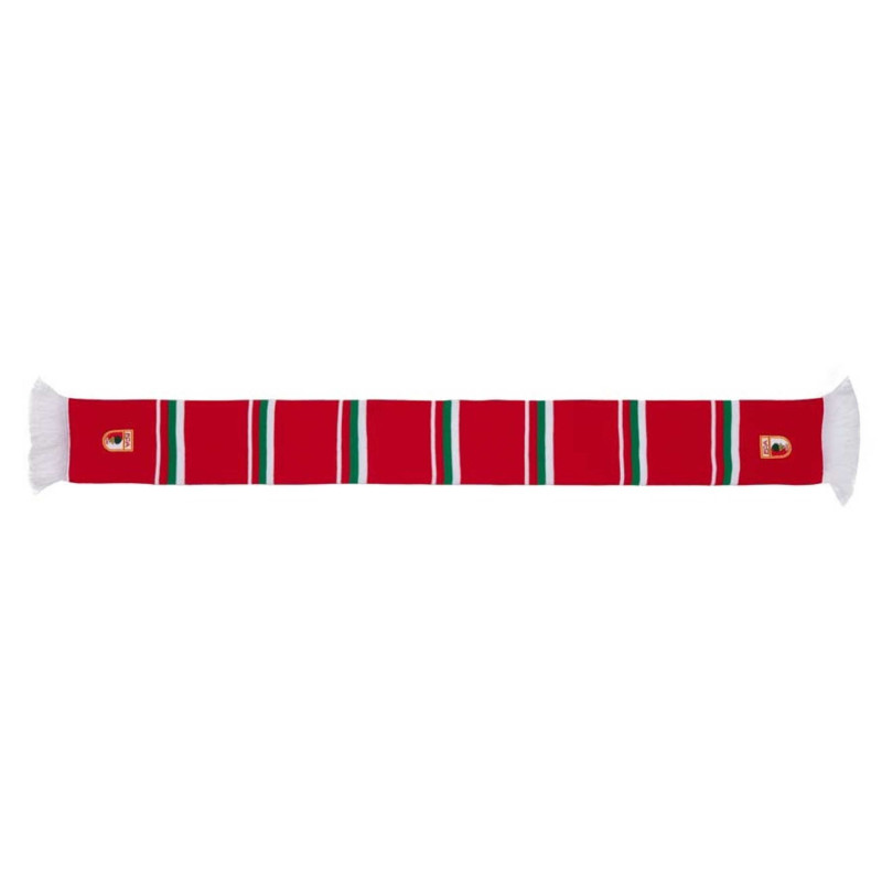 FC Augsburg Schal - Tradition - feingestreift | rot-weiß-grün | Strickschal | Fanschal | FCA