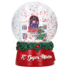 FC Bayern München Schneekugel - Winter - Schüttelkugel | Weihnachtskugel - Plus 3D-Aufkleber FCB