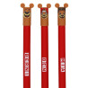 FC Bayern München Gelschreiber 3er Set - Berni, Ben, Mia - Stift | radierbar | Gelstift  - Plus 3D-Logo Aufkleber FCB