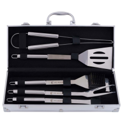 FC Augsburg Grillkoffer | Grillbesteck 5-teilig mit Koffer | Edelstahl | Besteck | FCA