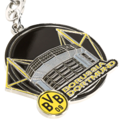 Borussia Dortmund Schlüsselanhänger - Stadion - schwarzgelb | Metall | Anhänger | BVB 09