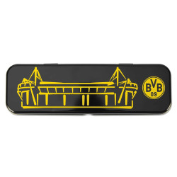 Borussia Dortmund Schreibset mit Metallbox - Stadion - schwarz 5-teilig | Schulset | BVB 09