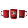 Bayer 04 Leverkusen Tasse Rot - Skyline schwarz -  Kaffeetasse B04