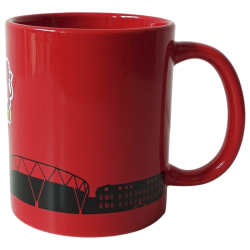 Bayer 04 Leverkusen Tasse Rot - Skyline schwarz -  Kaffeetasse B04