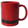 Bayer 04 Leverkusen Tasse Rot - Skyline schwarz -  Kaffeetasse B04