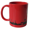Bayer 04 Leverkusen Tasse Rot - Skyline schwarz -  Kaffeetasse B04