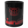 Bayer 04 Leverkusen Tasse Schwarz - Skyline rot - Kaffeetasse | B04