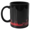 Bayer 04 Leverkusen Tasse Schwarz - Skyline rot - Kaffeetasse | B04