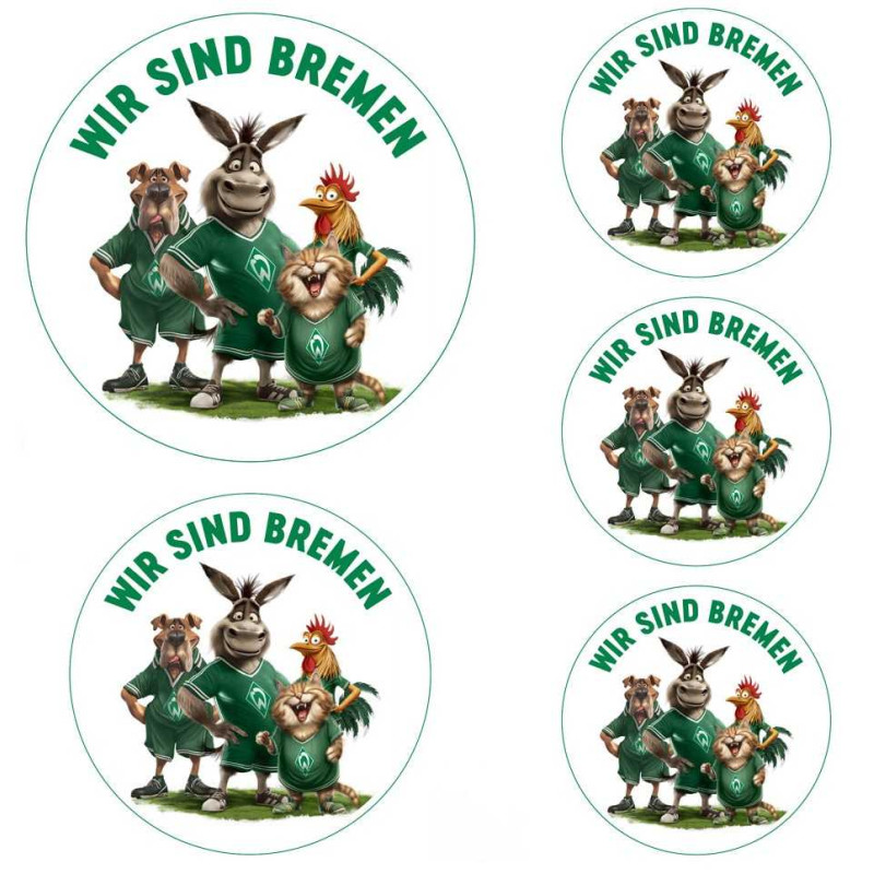 SV Werder Bremen Aufkleberkarte - Wir sind Bremen - Sticker | Aufkleber | 5-teilig | SVW