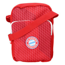 FC Bayern München Stadiontasche - Logo Badge Rubber - Rot | Schultertasche | Tasche | FCB