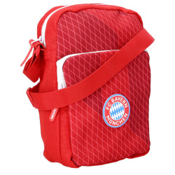 FC Bayern München Stadiontasche - Logo Badge Rubber - Rot | Schultertasche | Tasche | FCB