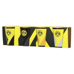 Borussia Dortmund Schnapsglas 4er-Set | schwarzgelb | Glas | BVB 09
