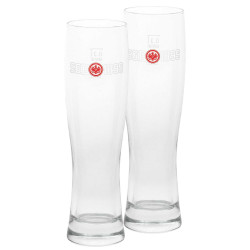 Eintracht Frankfurt Weizenbierglas - 1899 - 2er Set | Glas | 0,3 Liter | Bierglas | Weizenglas | SGE
