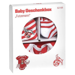 1. FC Köln Baby Geschenkbox - Futzemann - Gr. 62/68 | Body, Söckchen, Halstuch | Geschenkset