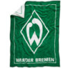 SV Werder Bremen Veloursdecke - Logo - 150 x 200 cm Decke grün-weiß Kuscheldecke