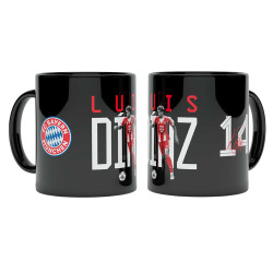FC Bayern München Tasse - Luis Diaz - Schwarz | Spielertasse | Kaffeetasse | FCB