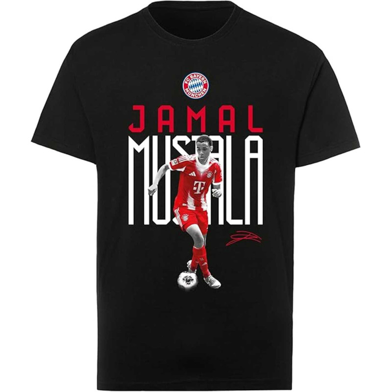 FC Bayern München T-Shirt - Jamal Musiala - schwarz| Unisex |Shirt FCB - Gr. XS bis M