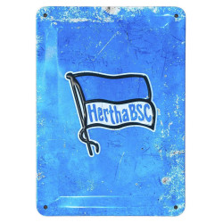 Hertha BSC Berlin Metallschild - Fahne - blau | Blechschild | Used Look | Schild | HBSCB
