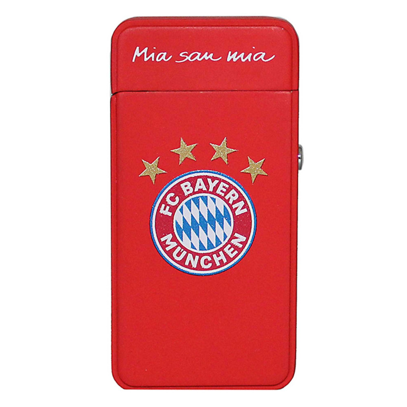 FC Bayern München USB-Feuerzeug Tycoon Arc Red | Feuerzeug mit Lichtbogen | FCB