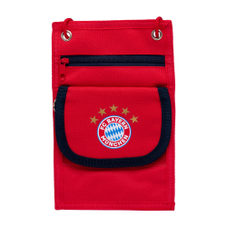FC Bayern München Brustbeutel - 5-Sterne-Logo - Rot | Geldbeutel zum Umhängen FCB