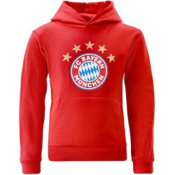 FC Bayern München Kinder Hoodie Essential | Rot  |unisex | Kapuzenpullover| FCB - Gr. 152