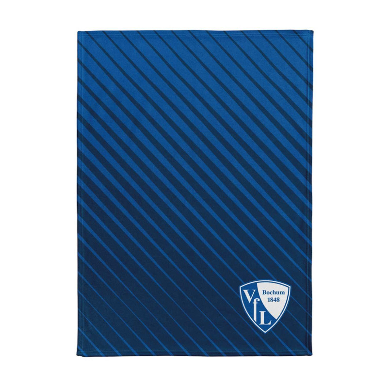 VfL Bochum 1848 Flanellfleecedecke - Streifen - 150 x 200 cm | Kuscheldecke | Decke