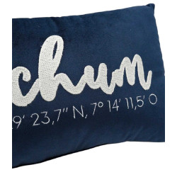 VfL Bochum 1848 Kissen - Koordinaten - 45 x 26 cm | Kuschelkissen | Dekokissen