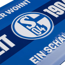 FC Schalke 04 Metallschild - Hier wohnt ein Schalker - blau | Blechschild | Schild | S04