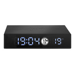 FC Schalke 04 Digital Wecker mit Ladefuntion | Uhr | Wireless Charger | S04