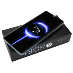FC Schalke 04 Digital Wecker mit Ladefuntion | Uhr | Wireless Charger | S04