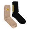 Borussia Dortmund Socken - Rote Erde - 2er Set | schwarz/beige | BVB 09