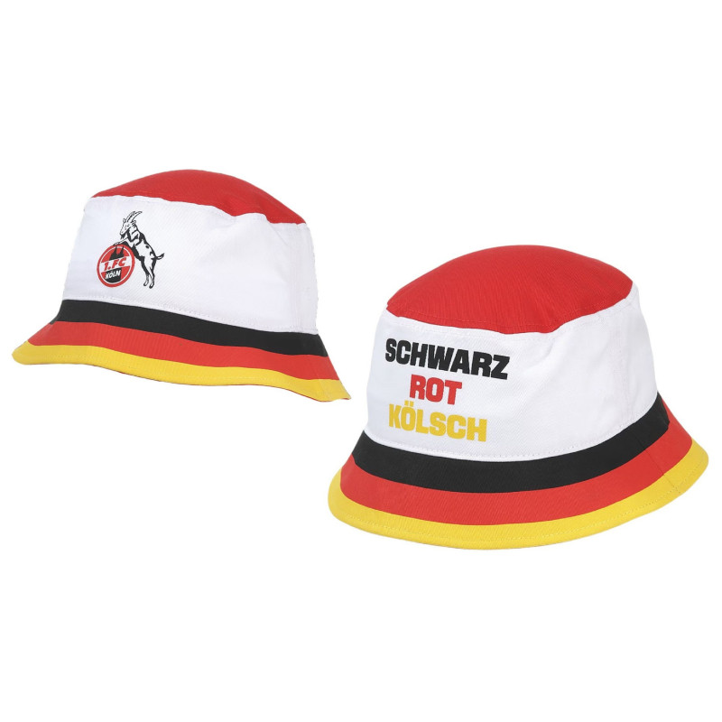 1. FC Köln Fischerhut - SCHWARZ ROT KÖLSCH - Sonnenhut | Hut | Schlapphut