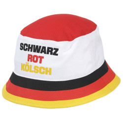 1. FC Köln Fischerhut - SCHWARZ ROT KÖLSCH - Sonnenhut | Hut | Schlapphut