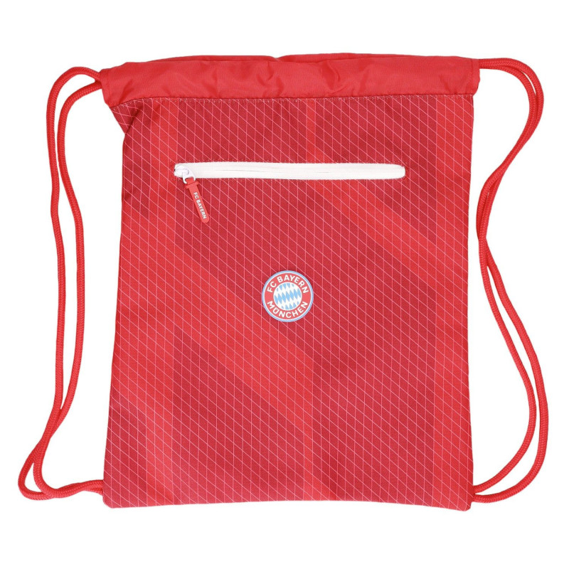FC Bayern München Sportbeutel - Logo Badge Rubber - rot Turnbeutel FCB